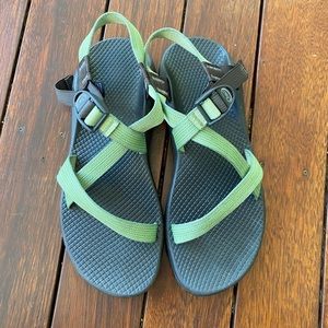 Green Strap Chacos Vibram Sole
